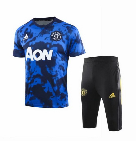 Entrenamiento Manchester United Conjunto Completo 2019/20 Azul Negro